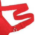 thumbnail image 6 of ATOYSOY Cotton Plus Size Everyday Bra Lace Splicing Breathable Push Up Underwear Wireless Workout Support Full Coverage Bra Girls Teens Smoothing Comfy Bra Red, 6 of 7