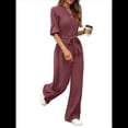 thumbnail image 3 of de Mujer de Larga con Cuello en V, Elegantes, Informales, de Pierna , para Otoño 2025. Rojo Ladrillo L, 3 of 10