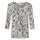 thumbnail image 5 of Camiseta de Manga Larga de las Mujeres Flores Impresas 3/4 Manga Cuello Redondo, Camisetas de Manga 3/4 para Mujeres Suaves Elásticas, 5 of 5