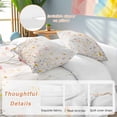 thumbnail image 2 of 3 Piece Spring Flowers Duvet Cover Set Queen Size,Microfiber Comforter/Quilt Cover with Corner Ties and 2 Pillowcases,Watercolor Wildflowers Farmhouse Floral All Season Bedding with Zipper Closure, 2 of 8