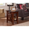 thumbnail image 3 of AFI Mission Solid Hardwood Side Table with USB Charger Set of 2 Walnut, 3 of 5