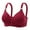 Red, variant on Front Closure Bras for Women Plus Size Wirefree Button down Underwears Seamless Full Coverage Bralettes
