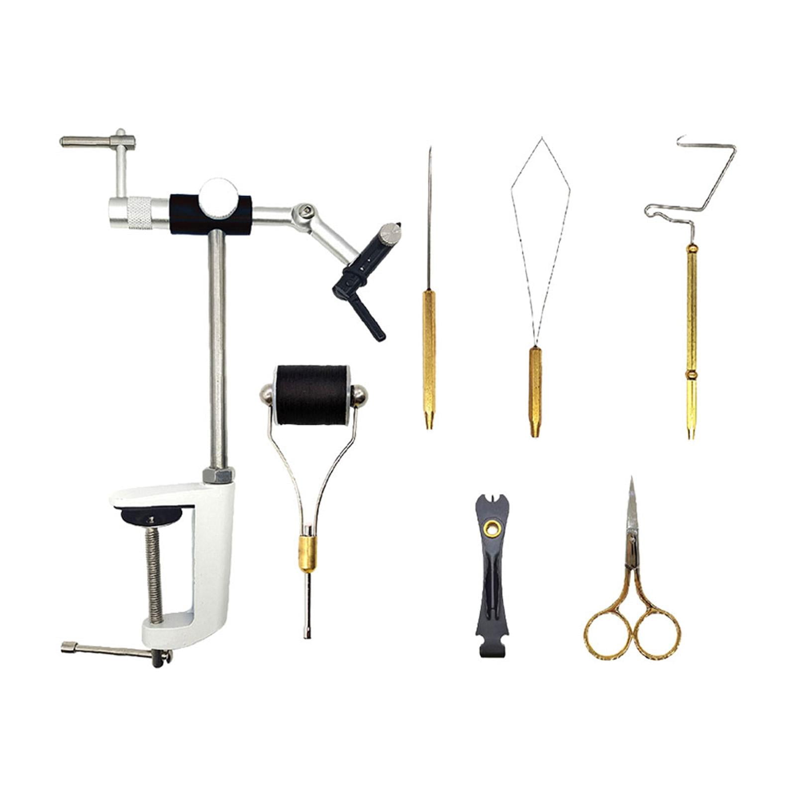 Rotary Fly Vise Threader Flying Tie Vise Fly Tying Set Table Tackle