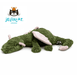 Jellycat, Fuddlewuddle Dragon Stuffed Animal, 9 inch, Green