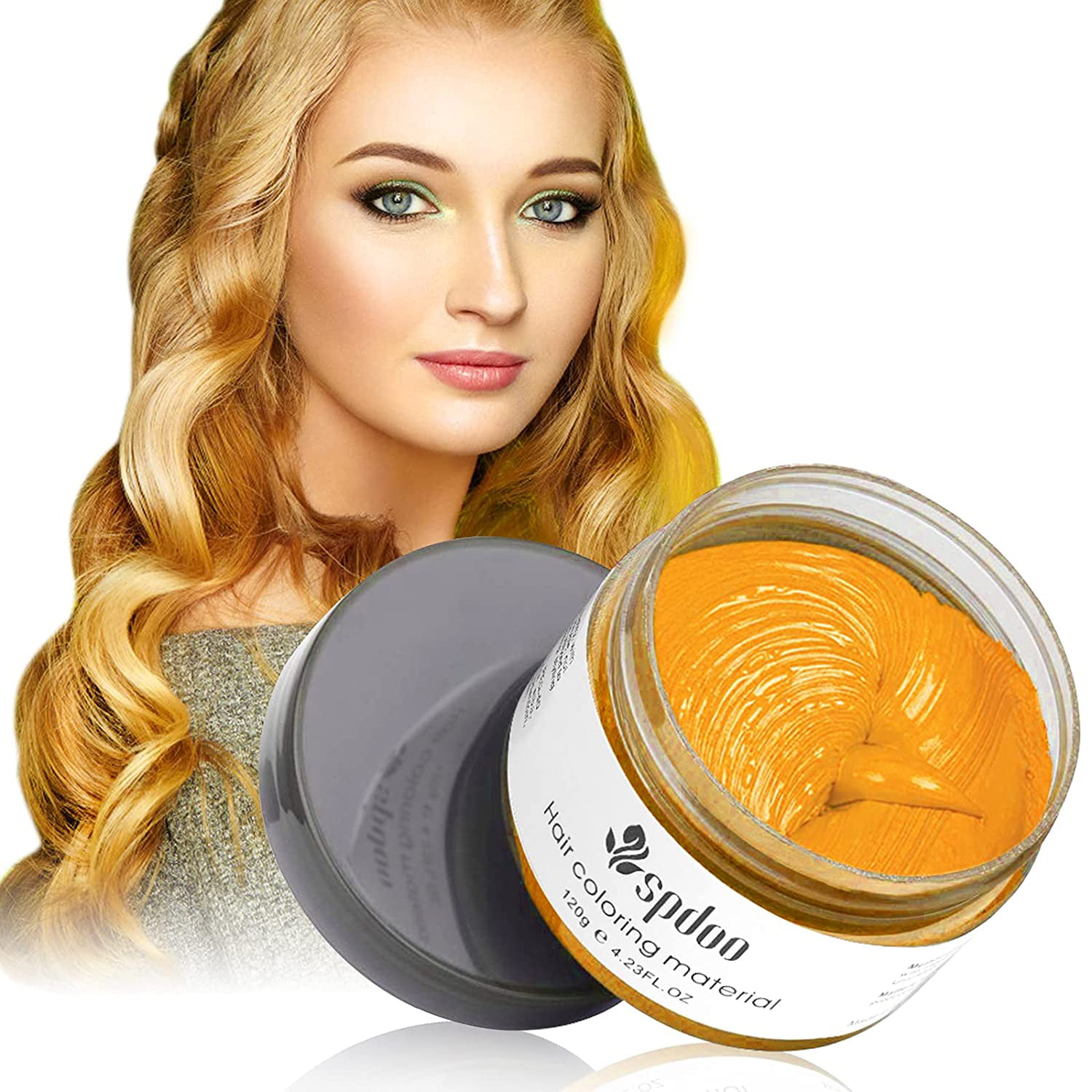 Hair Color Wax, Gold Temporary Modeling Hair Wax DIY Color Dye Styling  Cream Mud Instant Washable Beard Hairstyle Wax For Daily & Party Use -  