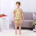 thumbnail image 7 of Flower Pattern Summer Pajama Set Soft Cotton Short Sleeve Sleepwear 2PCS Pajama Sets Breathable Lounge Set Size 14Y, 7 of 7