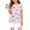 AO15_Pink, variant on IYYVV 2-Piece Girls' Outfit Breathable Ruffle Top and Biker Short Summer Printed Matching Set Loose Lightweight Lounge Sets Dark Purple 150