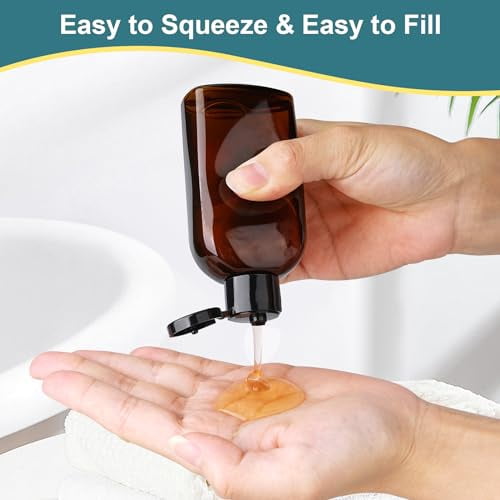Travel Bottles for Toiletries - 6 PCS Shampoo Bottles, TSA Approved Travel Size, Leak Proof Containers with Flip Cap