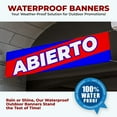 thumbnail image 5 of Abierto Large Banners and Signs for Outdoor by DreamController-Polyester Banner with 4 Holes for Easy Hang Indoor & Outdoor|4x1 Feet HD Banner to Promote Business Opening| Made in USA, 5 of 6