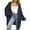 Dark Blue-04, variant on HTNBO Women's Cardigan Sweater Fall Oversized Lantern Sleeve Open Front Chunky Knit Outwear