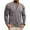 Gray, variant on Puntoco Men's Casual Polo Shirts Classic Button Basic Long Sleeve Shirt Solid Color Cotton Tees Stylish Tops Khaki 10(XL)