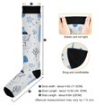 thumbnail image 3 of FORMRS Womens Knee High Socks Casual Long Thick Travel Daily Wear, 1 Pair, Simple Cartoon Snowmen, 3 of 6