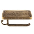 thumbnail image 2 of Antique Paper Holder, European Elegant Paper Rack with Storage Space for Bathroom Hotel Decor, 2 of 7