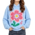 thumbnail image 3 of Wilak Girls Flower Print Hoodies Sweatshirts Casual Cute Pullover Long Sleeve Kids Fall Tops Blue 4T, 3 of 9
