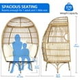 thumbnail image 4 of Uforic Swivel Outdoor Lounge Chair,Oversized Rotating Egg Chair With Cushions - Beige, 4 of 8