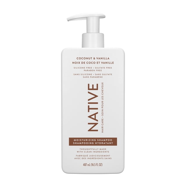 Shampooing hydratant Native Noix de coco et vanille, sans sulfate, sans parabènes