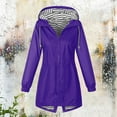 thumbnail image 6 of Wensltd Women Fall Long Sleeve Tops with Zippers Plus Size Hooded Outdoor Windproof Coats, 6 of 7