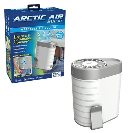 Arctic Air® Breeze Jet, Wearable Air Cooler, Portable Clip On Fan, USB Rechargeable, 3 Speeds