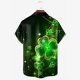 thumbnail image 4 of Qiopertar Liquidation à Moins de 5$ Chemise à Manches Courtes Col Rabattu Imprimé Saint Patrick pour Hommes en Solde, 4 of 4