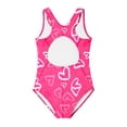 thumbnail image 4 of Girls Swimsuit One Piece Size 12-14 Hollow Out Straps Tankini Sets Quick Drying Solid Color Bathing Suit Spaghetti Strap Summer Girl's Swimwear Z10 Hot Pink 9-10 Y, 4 of 5