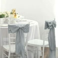 thumbnail image 2 of Efavormart 5 Pack | 6"x106" Accordion Crinkle Taffeta Chair Sashes -Silver, 2 of 6
