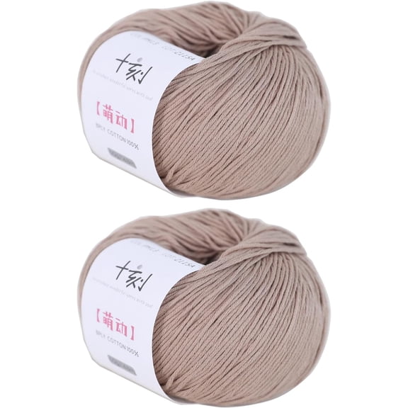 2 Packages of 100g/3.52oz (Per Skein 50g/162yds),Fine Weight Knitted and Crocheted Cotton Yarn, 100% Long Staple Cotton Yarn,Baby Sports,