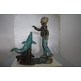 thumbnail image 2 of Nifao Girl feeding a dolphin and seals – Outdoor Bronze Fountain, Garden Water Feature, 28"L x 17"W x 37"H, 2 of 12