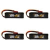 Blade 180 QX HD Micro Quadcopter 30C 500mAh 3.7V LiPo Battery with Micro Losi/JST x4 Packs by Bias