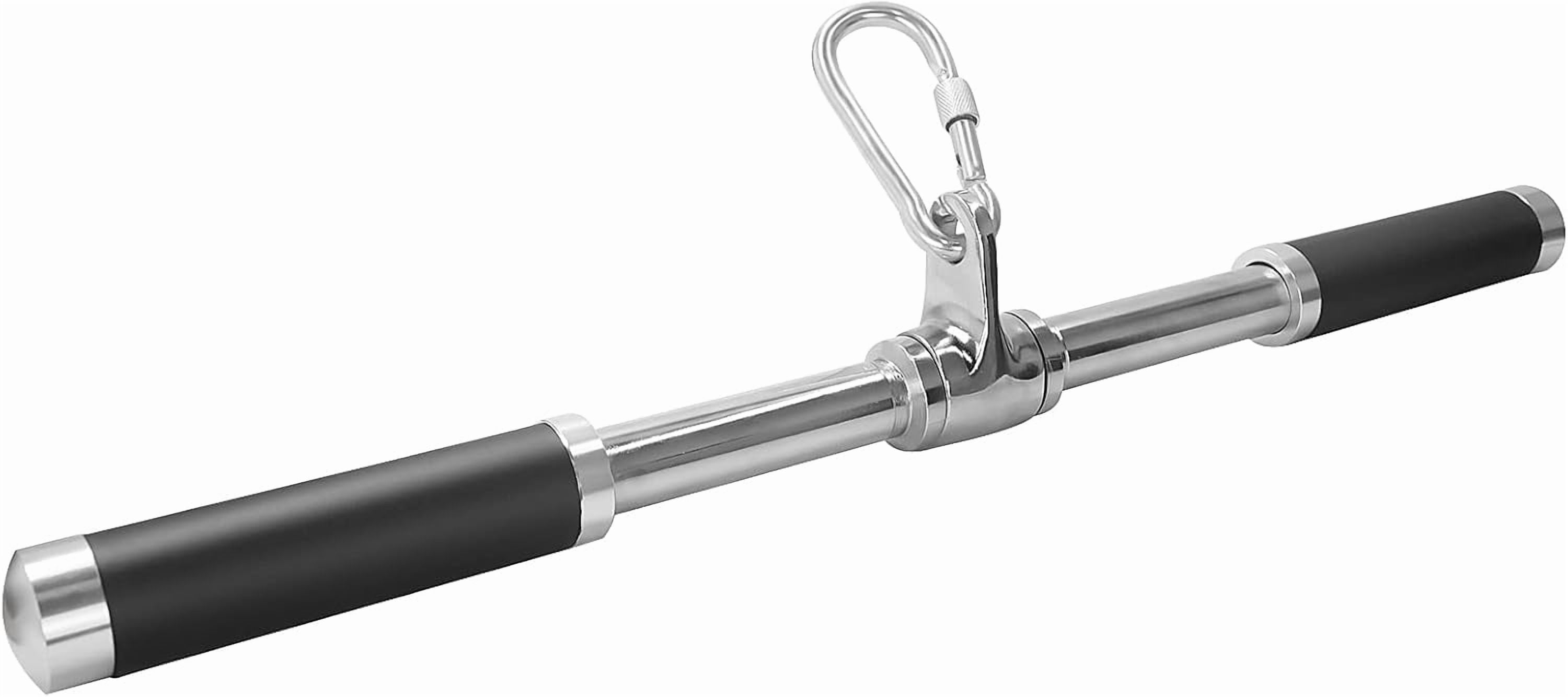 Rotating Straight Bar, Heavy Duty   Attachments for Tricep Pushdown Bicep Curls, 22 Inch  Steel Weightlifting Bar with Rubber Grips