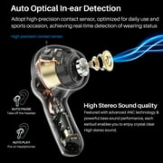 TOZO NC2 Noise Cancelling Earbuds Wireless, Bluetooth in-Ear Detection Headphones, 42H Play, ENC Mic Clear Calls, Stereo Bass, IPX6 Waterproof, Transparency Mode, Wireless Charging, One-Step Pairing