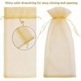 thumbnail image 2 of HRX Package 30pcs Organza Wine Bags, Mesh Bottle Gift Pouches Wine Covers Dresses with Drawstring for Valentines Day(Gold), 2 of 6