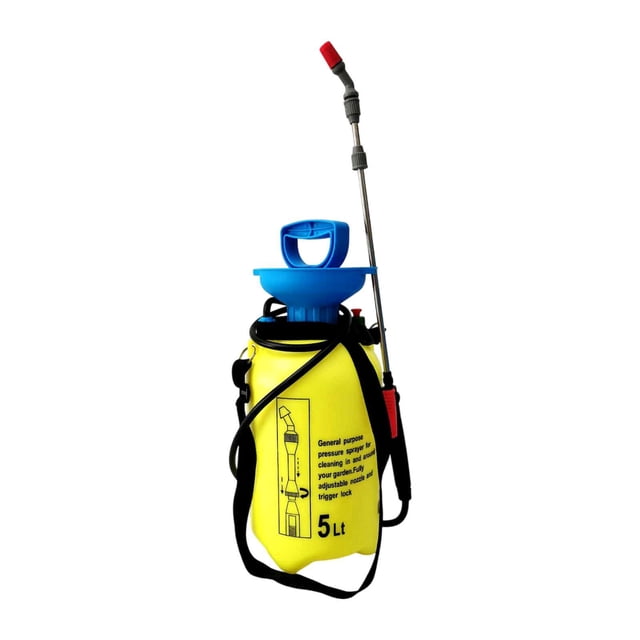 Pulverizador a presión de jardín, versátil, portátil, con correa para el hombro, bomba de 5L, herramienta de riego para pulverización de plantas,