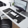 thumbnail image 2 of Long Mouse Pads for Desk,Black White Gothic Hand Skull Pattern Desk Mats on Top Of Desks, Desk Mouse Pad Extra Large with 3mm Non-Slip Base and Stitched Edge for Gaming,Office,Work,Home 31.5"x11.8", 2 of 6