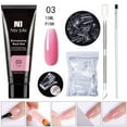 thumbnail image 1 of DPTALR Poly Extension Gel Nail Kit, Clear Builder Jelly Gel Nude Poly Nail Enhancement Trial All-in-One French Kit With Mini Nail For Nail Art Kit Nails 15ml, 1 of 1