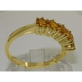 thumbnail image 4 of LBG British Made 18k Yellow Gold Natural Citrine Womens Eternity Ring - 33 size options - Size 7.25, 4 of 8