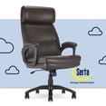 thumbnail image 2 of Serta Comfort Executive Big & Tall Ergonomic Office Chair Bonded Leather Brown, 2 of 8