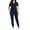 Dark Blue, variant on Women Jogger Sets Nursing Clothes Works Scrubs Clothes Beauty Workwear Women Supplies Nurse Suit Workwear