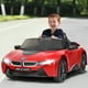 Costway 12V Licence BMW I8 Enfants Monter sur la Voiture W / 2.4G Télécommande MP3 LED Lumière, Rouge – image 3 sur 7