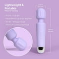 thumbnail image 6 of Vibrator Wand with Rechargeable Battery ,Personal Wand Massager | 20 Patterns & 8 Speeds of Pleasure | Quiet & Small  -Purple, 6 of 6