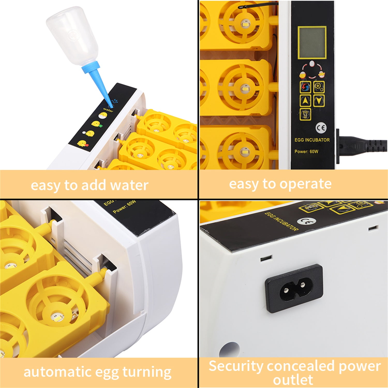 Canddidliike Egg Incubator, 24 Eggs Fully Automatic Digital Poultry Hatcher Machine Breeder with Led Candler, Incubators Gift Set for Kids Canddidliike Egg Incubator, 24 Eggs Fully Automatic Digital Poultry Hatcher Machine Breeder with Led Candler, Incubators Gift Set for Kids