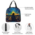 thumbnail image 3 of KLL Abstract Starry Sky Print Insulated Lunch Bag Women, Reusable Cute Tote Lunch Box for Adult & Men, Leakproof Cooler Lunch Bags for Work Office Travel Picnic, 3 of 5