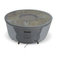 thumbnail image 6 of Covers & all Outdoor Round Fire Pit Cover, 12 Oz Waterproof, UV & Weather Resistant for Patio Lawn Garden Backyard Outside, with Air Vents & Drawstrings (48"(Diameter) x 18"H, Grey), 6 of 7