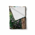 thumbnail image 2 of Landscape Soft Flannel Fleece Throw Blanket, Summer Garden Flowers Marigold Stones Antique House in Spain Art Print, Cozy Plush for Indoor and Outdoor Use, 50" x 60", Multicolor, by Ambesonne, 2 of 6