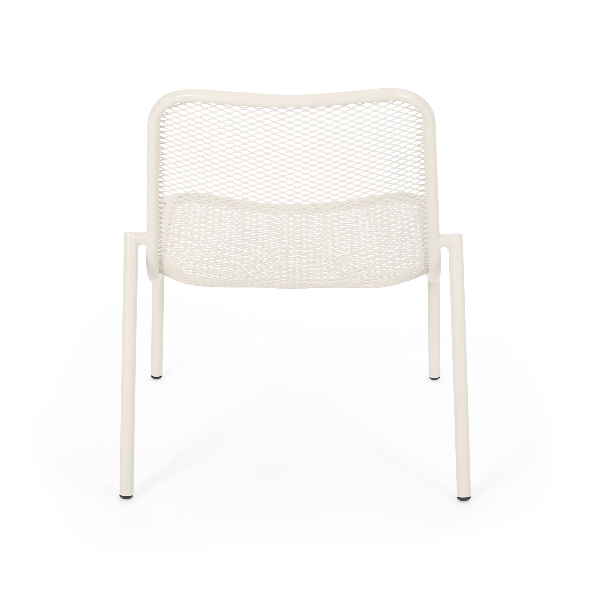 Sajan Outdoor Modern Dining Chair, Set of 2, Matte White