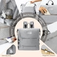 thumbnail image 3 of ASOTVision Neoprene Diaper Bag Backpack, Water-resistant, Travel Baby Bag With Changing Pad, Stroller Straps, Wet Bag and Pouch (Gray), 3 of 7