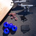thumbnail image 3 of Cal 7 Skateboard Combo, 5.25" Silver Trucks, 52mm 99A Wheels, and Bearings/Hardware Set (Blue Wheels), 3 of 3