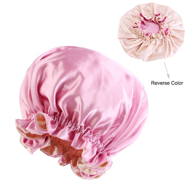 Gorro de satén con diadema elástica de belleza para mujer, gorro de noche para salón de belleza para mujer, gorro para dormir de una sola capa para el cuidado del cabello Wmkox8yii hjk578