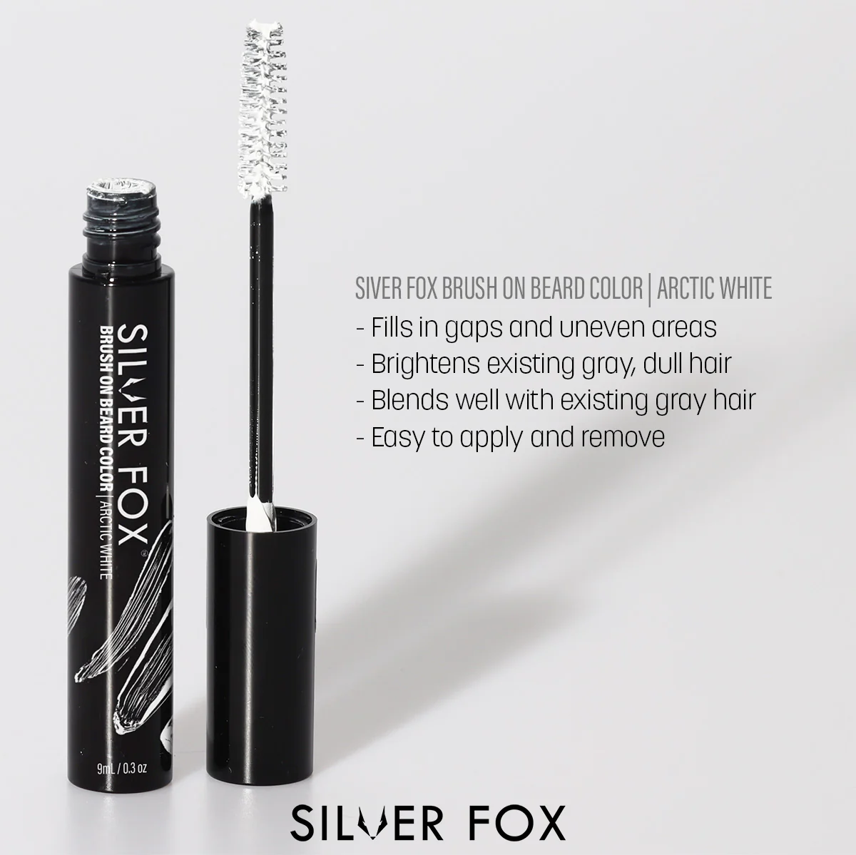 Godefroy Silver Fox Brush on Beard Color - Arctic White