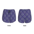 thumbnail image 5 of Picia Lavender Flowers Pattern Women's 2 in 1 Athletic Running Shorts High Waisted Workout Casual Gym Sweat Shorts with Comfy Liner Zipper Pockets-Large, 5 of 9