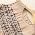 thumbnail image 5 of Women's Lightweight Cotton Linen Sleeveless Cami Tank Top, Solid Embroidery Vintage Loose Round Neck Top Khaki XXL, 5 of 5